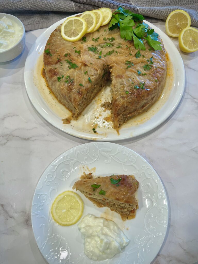 Stuffed cabbage cake