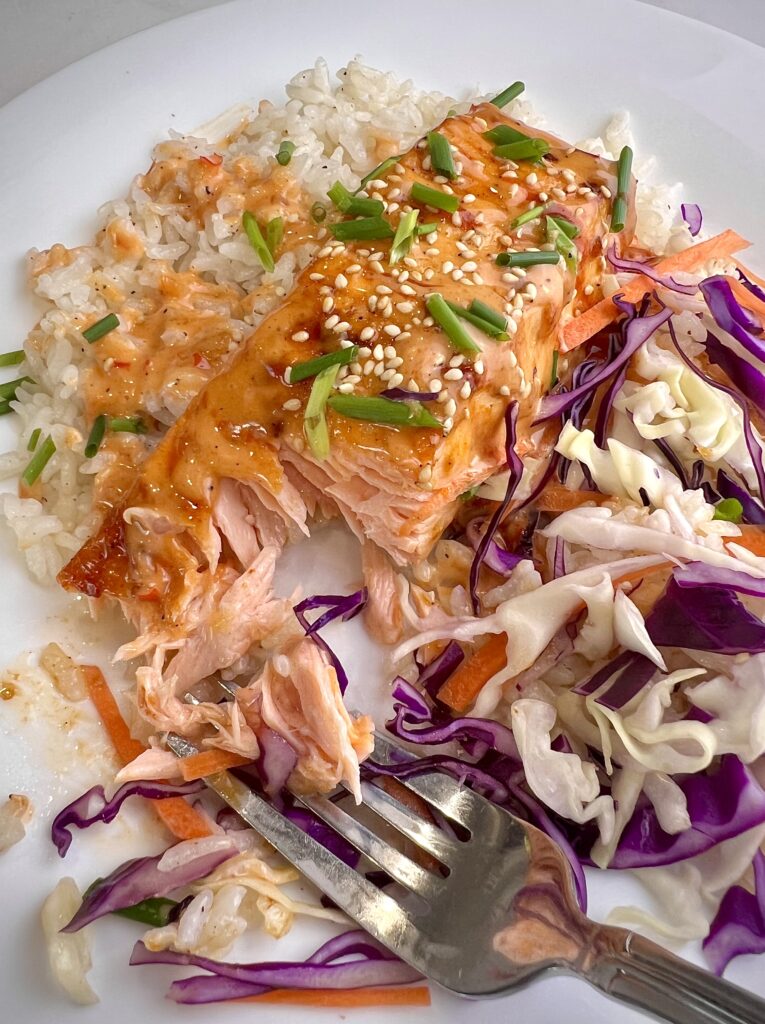 Bang bang salmon recipe in the airfryer