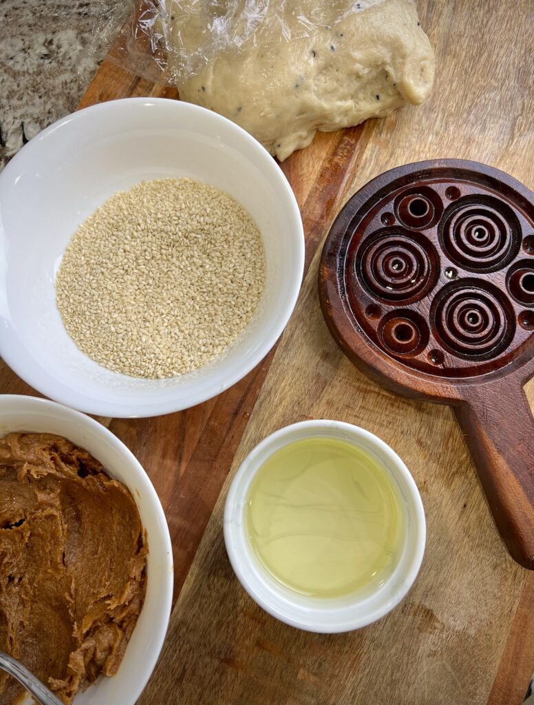 preparing the dough 