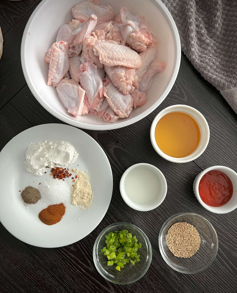  the  ingredients to do the wings 