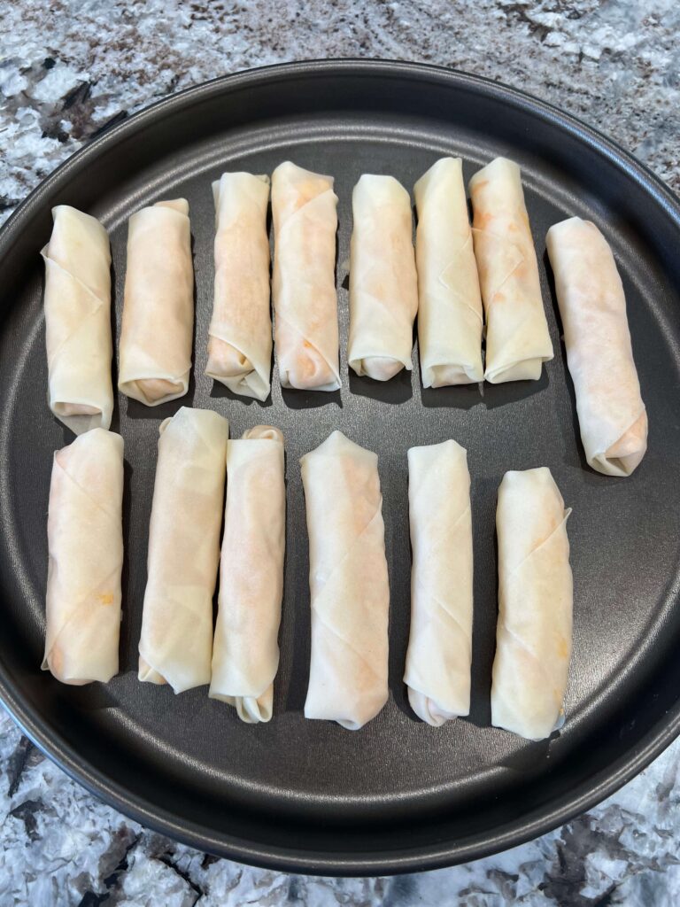 Buffalo chicken spring rolls 