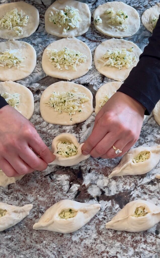 Lebanese cheese boats 