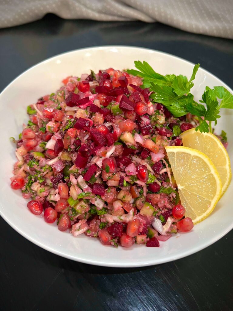 Pomegranate beet salad