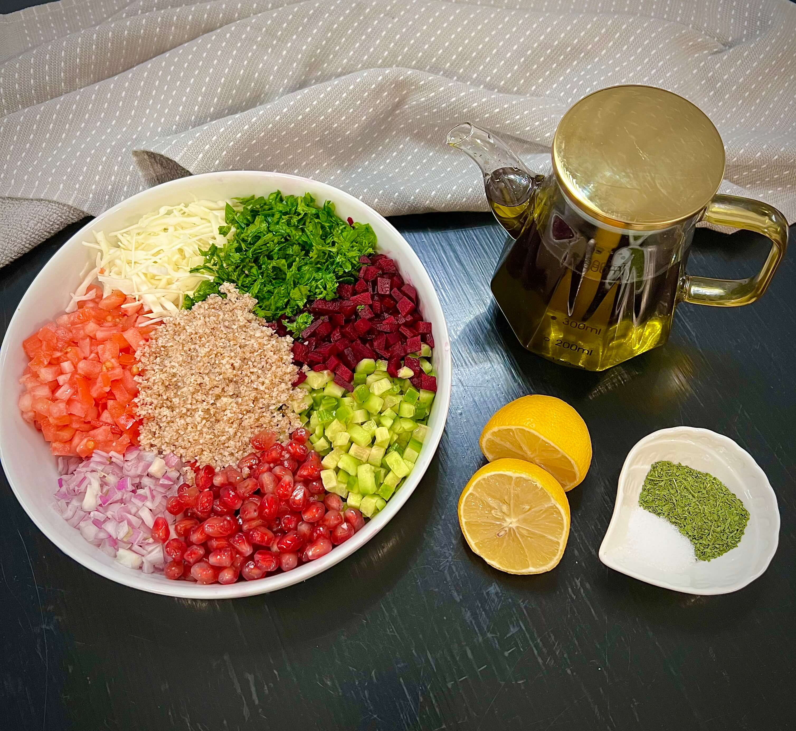 Pomegranate beet salad