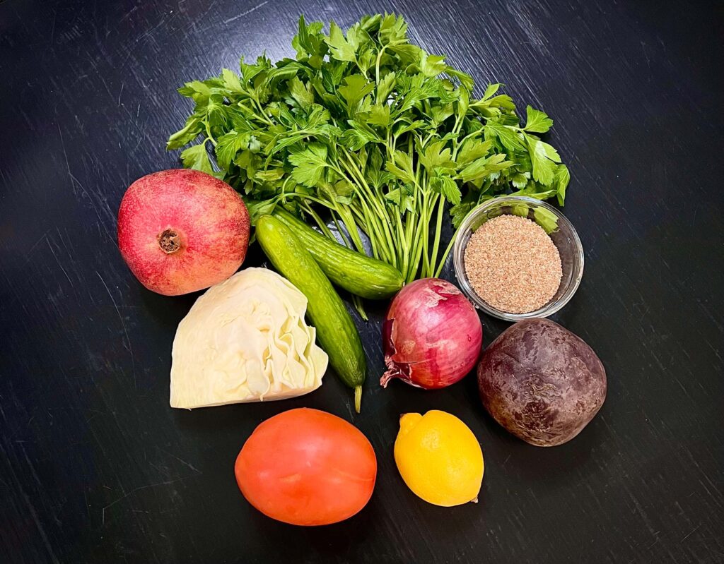 Pomegranate beet salad