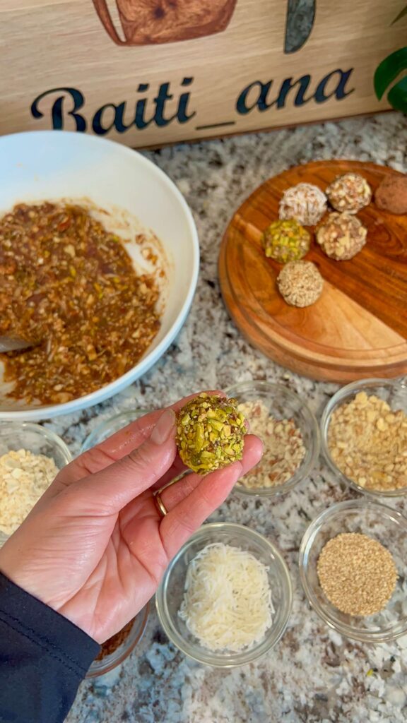 Roll the truffles into ball shape 