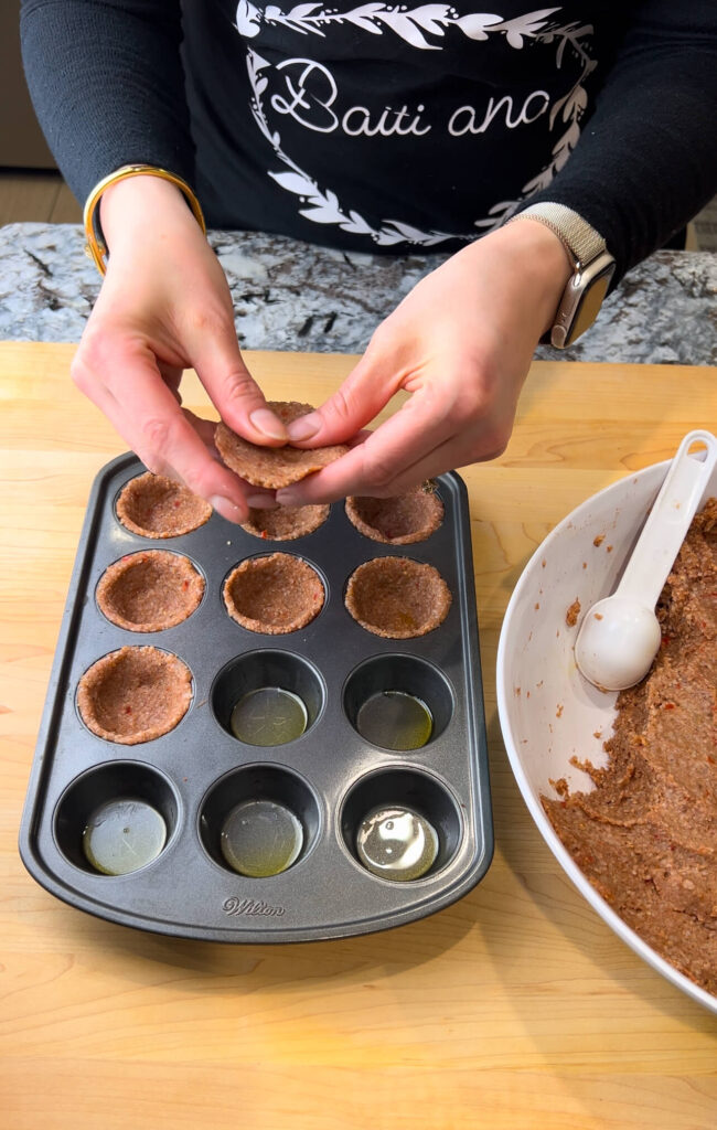 Baked kibbeh cups 