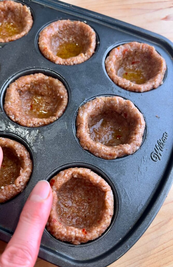 Baked kibbeh cups 