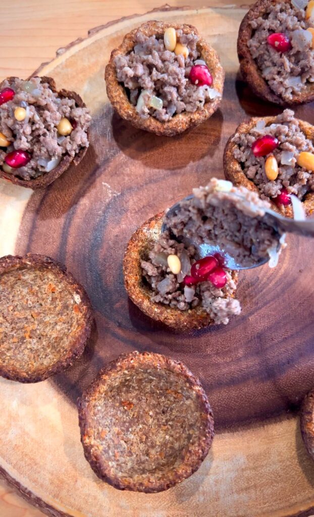 Baked kibbeh cups 