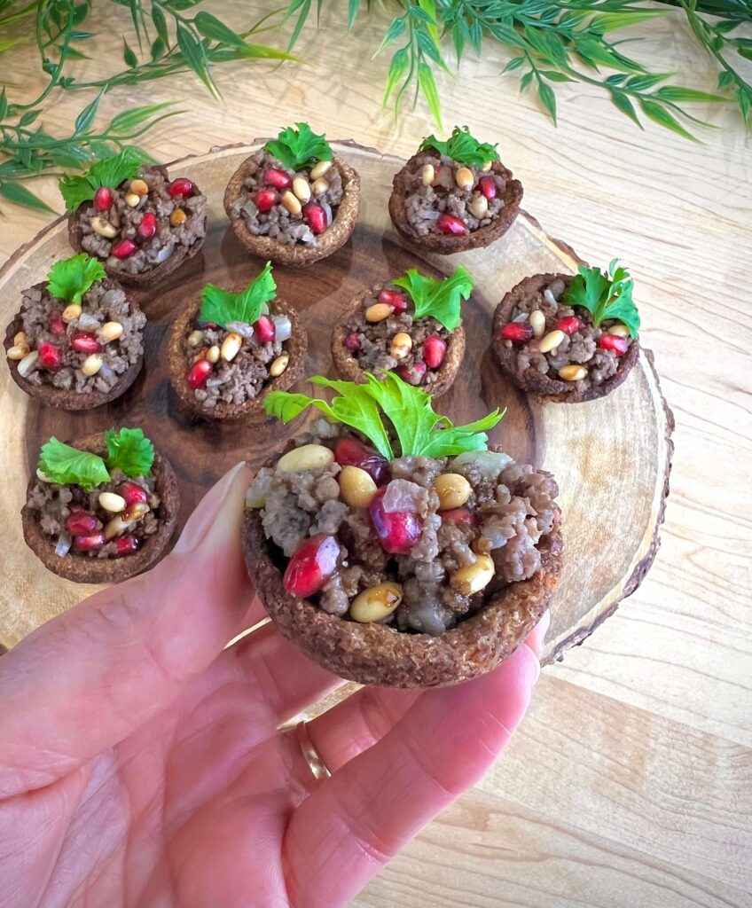 Baked kibbeh cups 