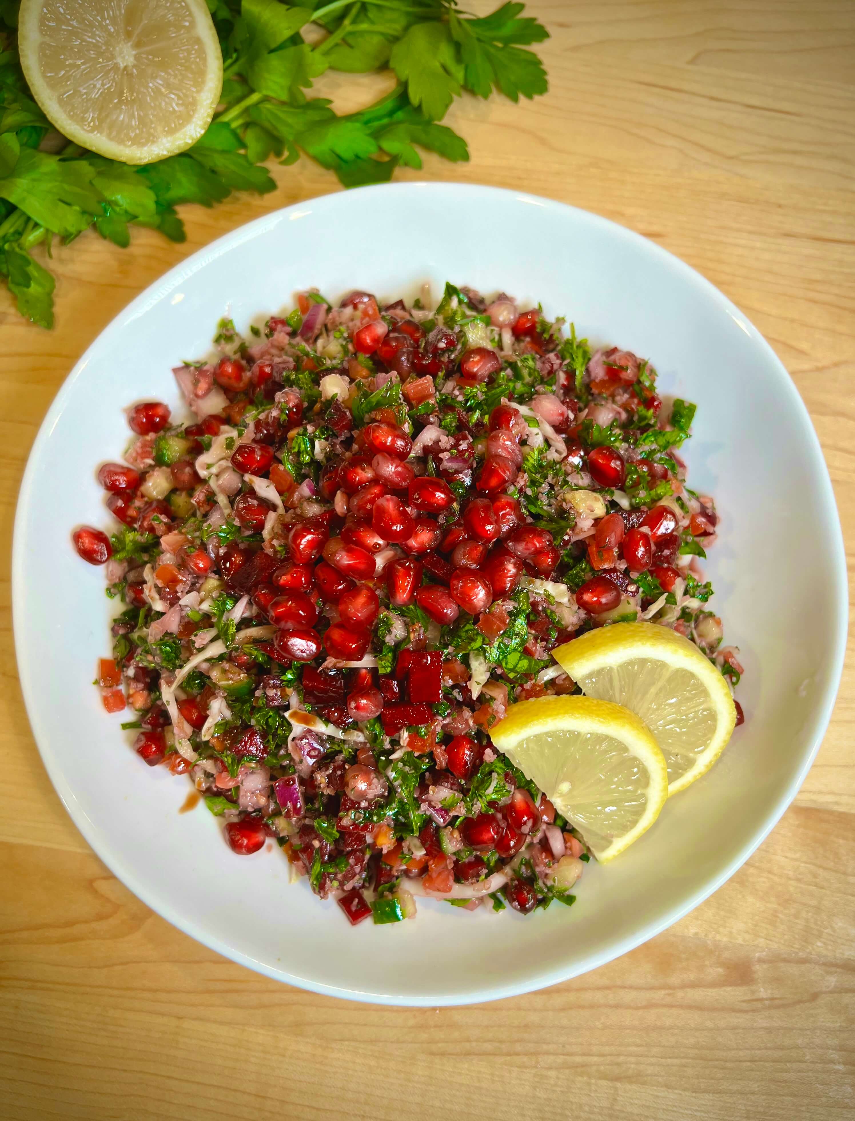 Pomegranate beet salad