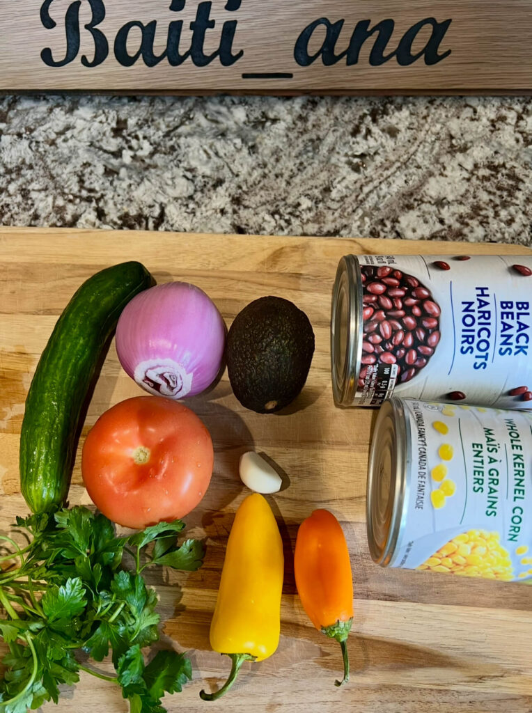 Black bean salsa Ingredients 