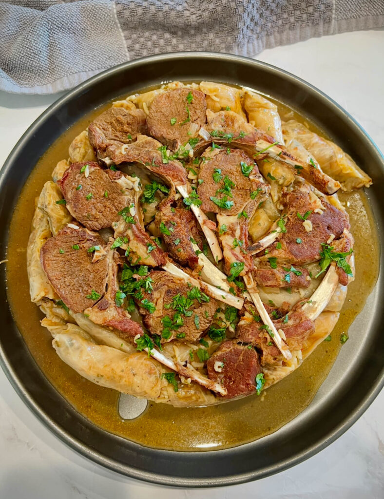 Lebanese stuffed cabbage rolls