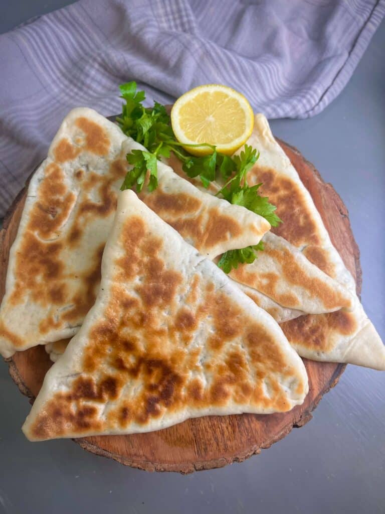 Saj spinach fatayer