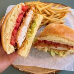 Crispy chicken burger