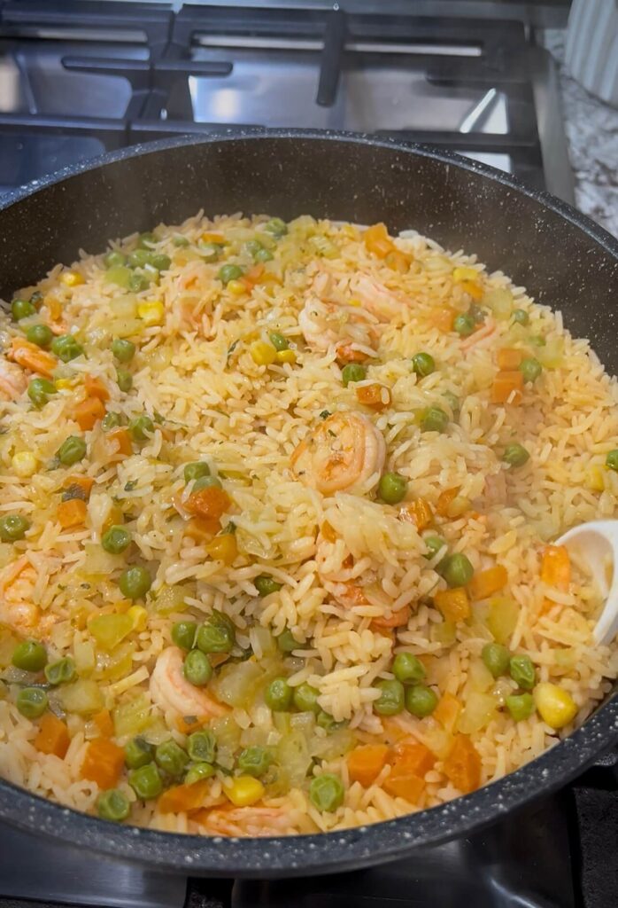 One pan shrimp and rice 