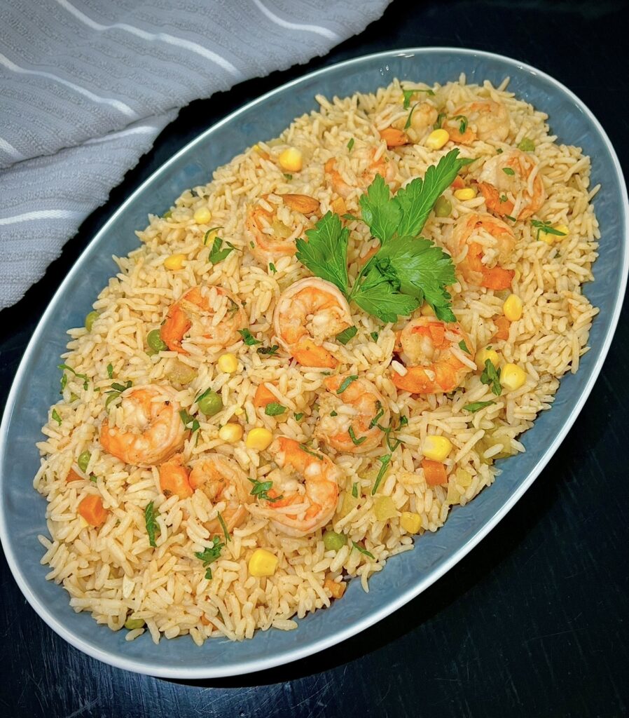 One pan shrimp and rice