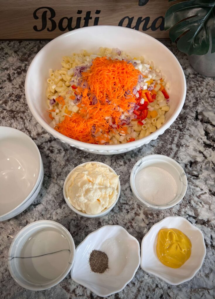 Macaroni salad ingredients 