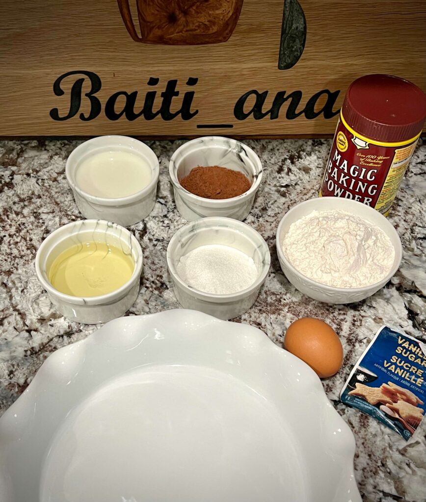 
⸻

5-Minute Microwave Chocolate Cake Ingredients 