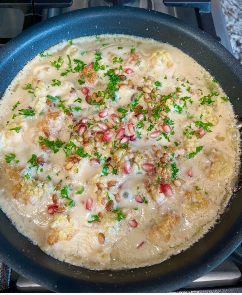 Cauliflower with tahini sauce
