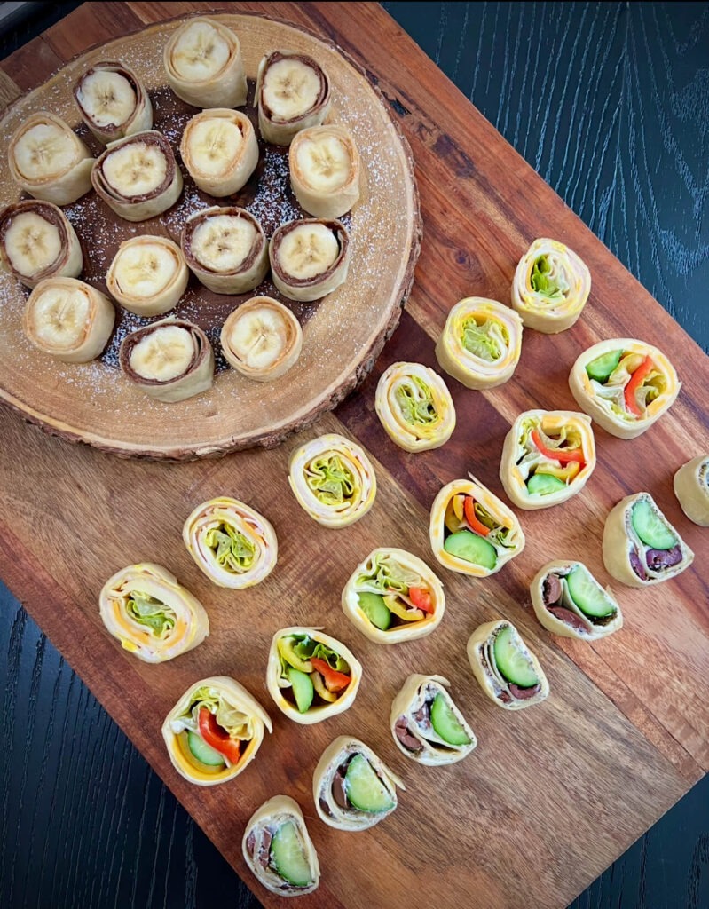 Savory and sweet pinwheels