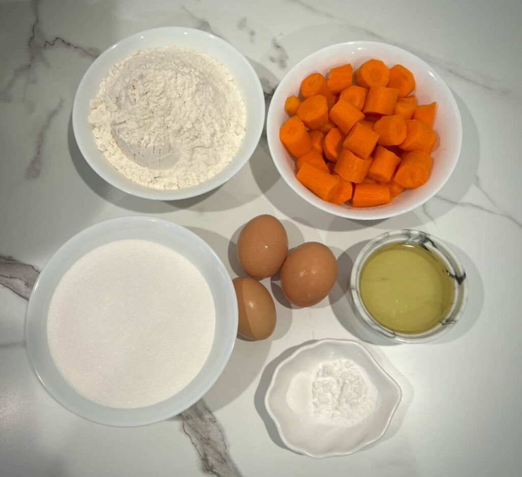 Brazilian carrot cake Ingredients 