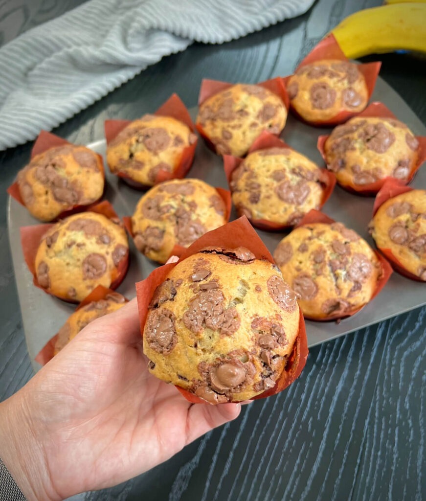 Banana chocolate chip muffins