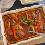 Baked kafta (Kafta bilSaniyeh)