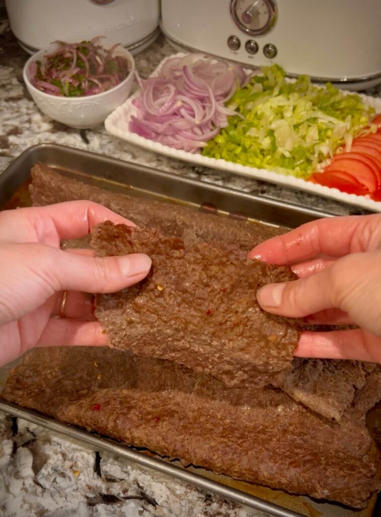 Homemade doner kebab