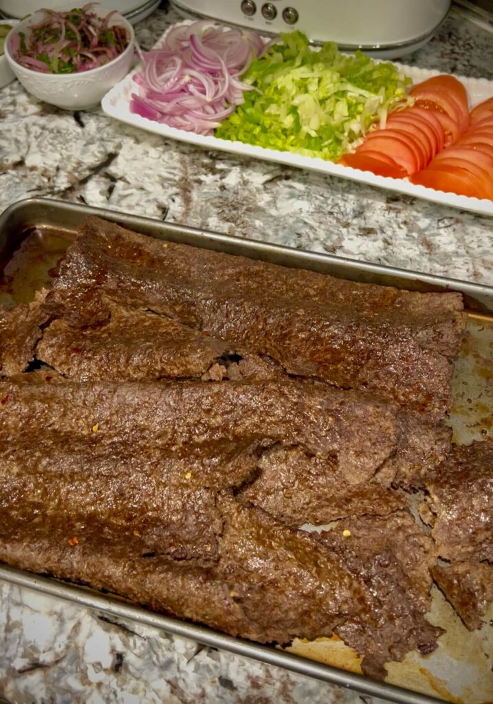 Homemade doner kebab