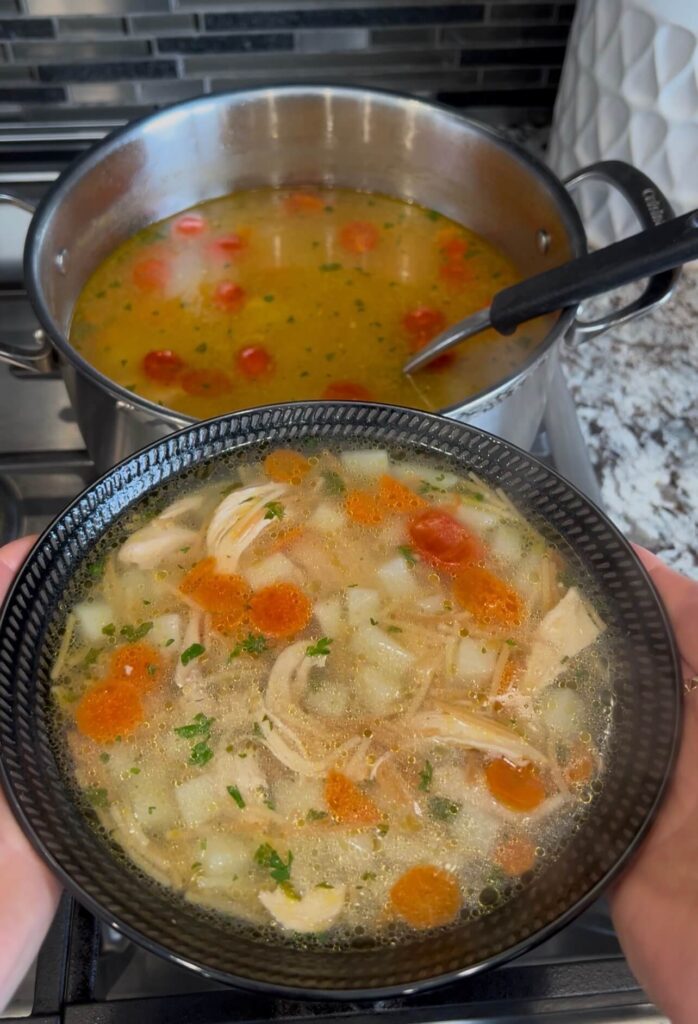 Chicken vegetable soup 