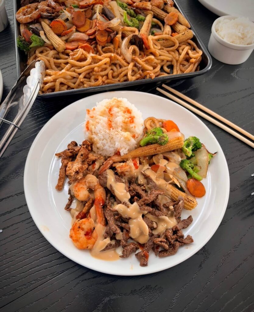  Hibachi style dinner 