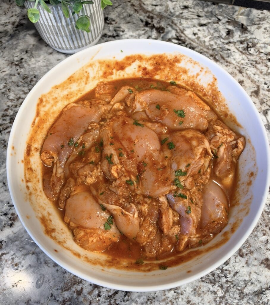 Marinading Chipotle chicken