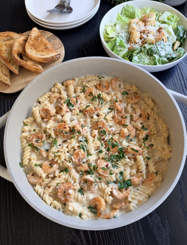 Creamy shrimp pasta 
